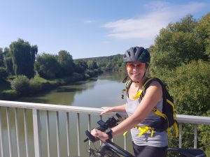 Ich auf dem Fahrrad in Neckartenzlingen